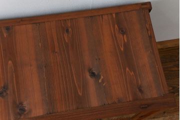 アンティーク家具　アンティーク 前面欅材のモールガラス収納棚(食器棚)