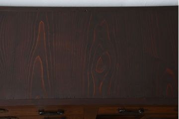 アンティーク家具　古民具・骨董 重厚な六尺収納箪笥サイドボード(帳場箪笥、水屋箪笥)