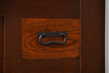 アンティーク家具　古民具・骨董 重厚な六尺収納箪笥サイドボード(帳場箪笥、水屋箪笥)