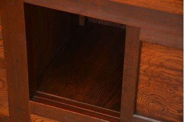 アンティーク家具　古民具・骨董 重厚な六尺収納箪笥サイドボード(帳場箪笥、水屋箪笥)