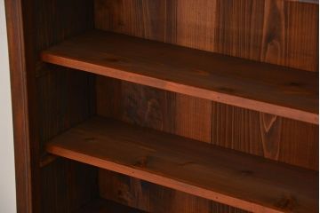 アンティーク家具　アンティーク 前面欅材 4枚引き戸の上質な収納棚(ガラスケース、飾り棚)