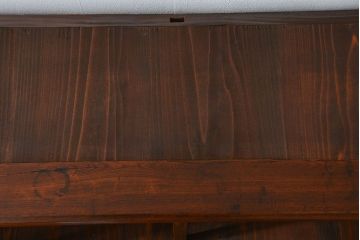 アンティーク家具　アンティーク 前面欅材 4枚引き戸の上質な収納棚(ガラスケース、飾り棚)