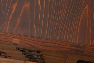 アンティーク家具　アンティーク 前面欅材の上質な時代箪笥サイドボード(帳場箪笥、水屋箪笥、収納箪笥)