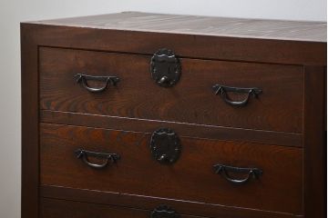 アンティーク家具　アンティーク 前面欅材の上質な時代箪笥サイドボード(帳場箪笥、水屋箪笥、収納箪笥)