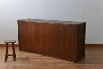 アンティーク家具　アンティーク 前面欅材の上質な時代箪笥サイドボード(帳場箪笥、水屋箪笥、収納箪笥)