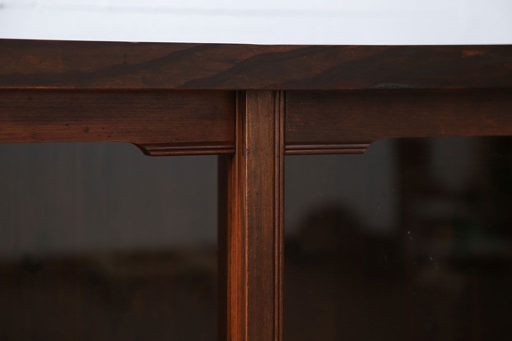 アンティーク家具　アンティーク 古い木の引き出し付き収納棚(食器棚)