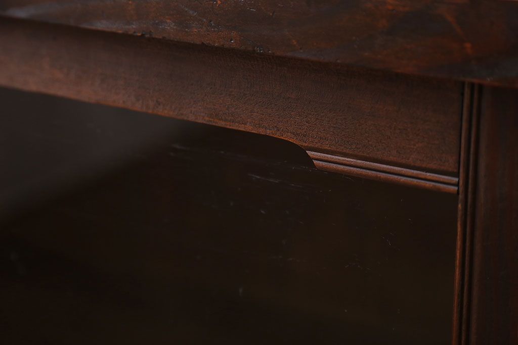 アンティーク家具　アンティーク 古い木の引き出し付き収納棚(食器棚)