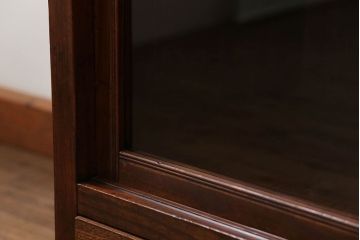 アンティーク家具　アンティーク 古い木の引き出し付き収納棚(食器棚)