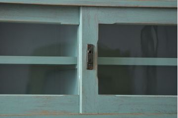 アンティーク家具　アンティークペイント 引き出し10杯 2段重ね食器棚(収納棚)