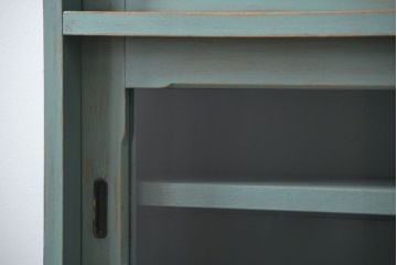 アンティーク家具　アンティークペイント 引き出し10杯 2段重ね食器棚(収納棚)