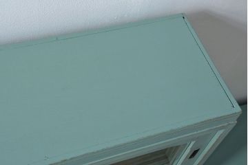 アンティーク家具　アンティークペイント 引き出し10杯 2段重ね食器棚(収納棚)