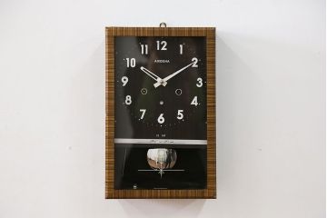 アンティーク雑貨　昭和レトロ シンプルな柱時計(ボンボン時計)