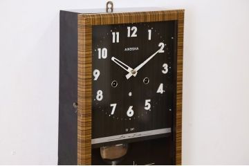 アンティーク雑貨　昭和レトロ シンプルな柱時計(ボンボン時計)