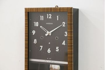 アンティーク雑貨　昭和レトロ シンプルな柱時計(ボンボン時計)