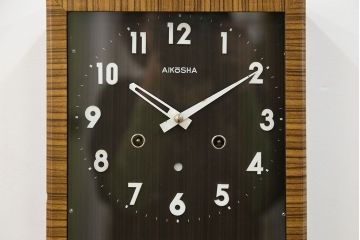 アンティーク雑貨　昭和レトロ シンプルな柱時計(ボンボン時計)