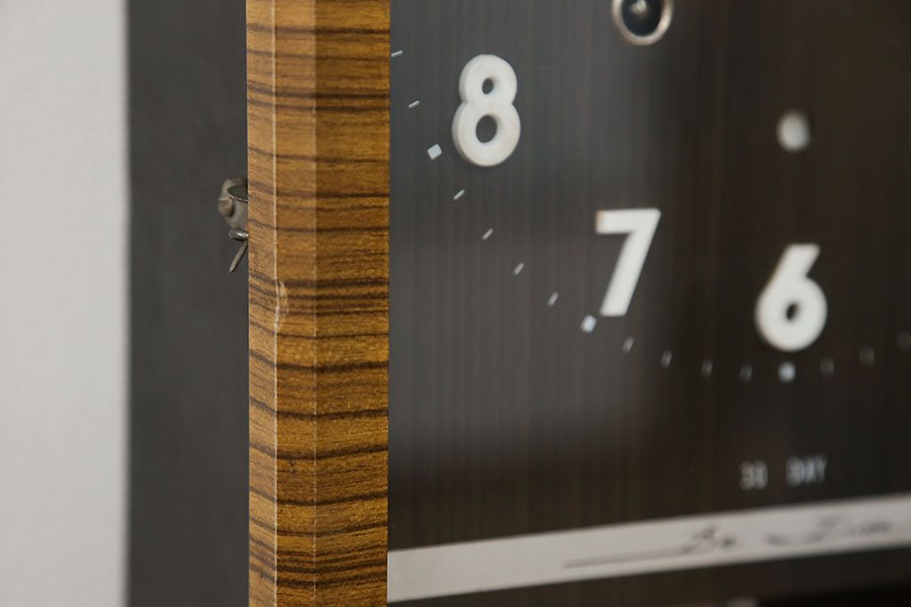 アンティーク雑貨　昭和レトロ シンプルな柱時計(ボンボン時計)