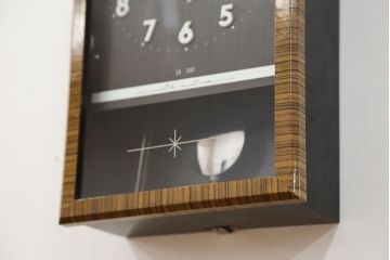 アンティーク雑貨　昭和レトロ シンプルな柱時計(ボンボン時計)