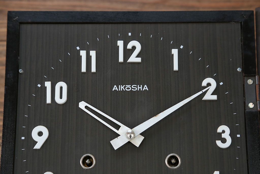 アンティーク雑貨　昭和レトロ シンプルな柱時計(ボンボン時計)