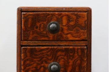 アンティーク家具　古民具・骨董 古いタモ材のとても小さな引き出し箱(小引き出し)