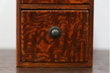 アンティーク家具　古民具・骨董 古いタモ材のとても小さな引き出し箱(小引き出し)