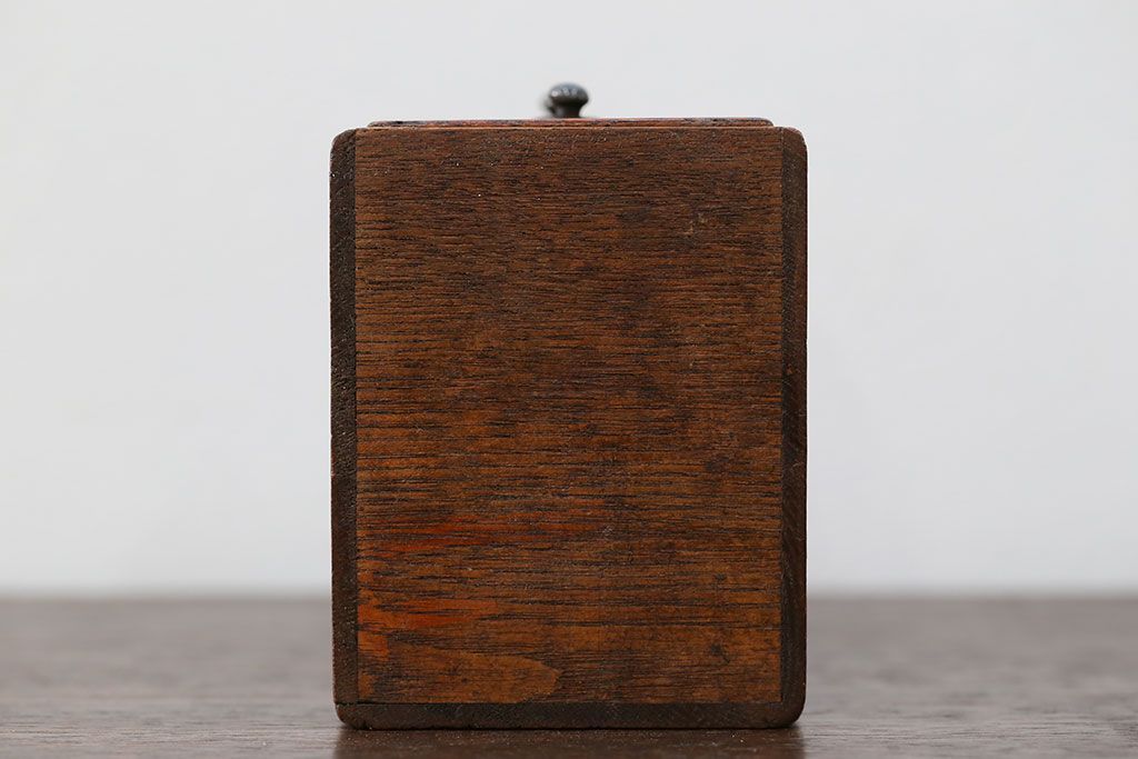 アンティーク家具　古民具・骨董 古いタモ材のとても小さな引き出し箱(小引き出し)