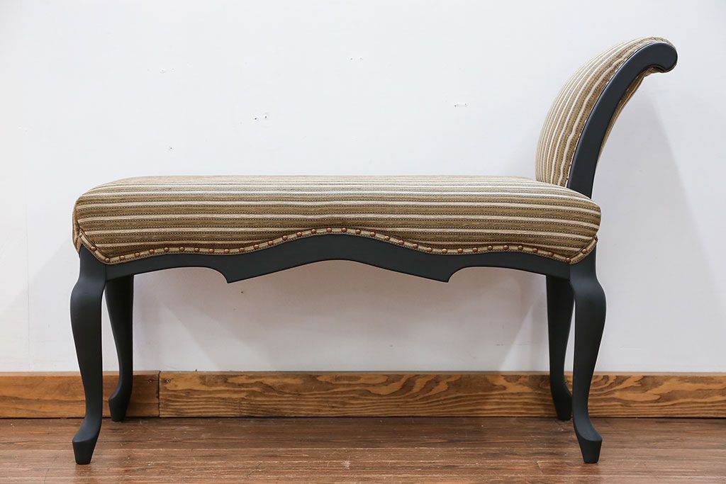 中古 海外ビンテージ 小振りなリペイントラウンジベンチ(椅子、ソファ)