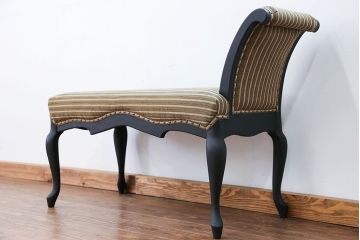 中古 海外ビンテージ 小振りなリペイントラウンジベンチ(椅子、ソファ)