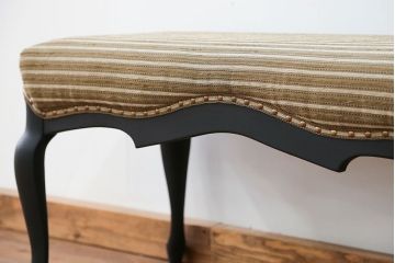 中古 海外ビンテージ 小振りなリペイントラウンジベンチ(椅子、ソファ)