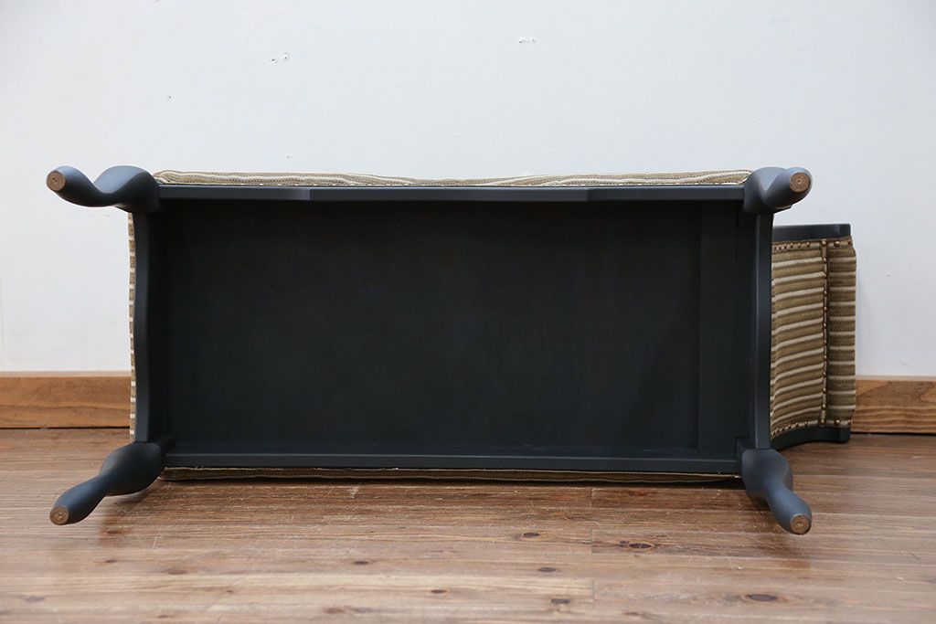 中古 海外ビンテージ 小振りなリペイントラウンジベンチ(椅子、ソファ)