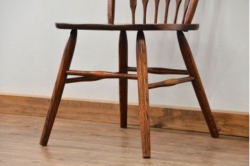 アンティーク家具　イギリスアンティーク オーク材のスティックバックチェア(椅子、イス)