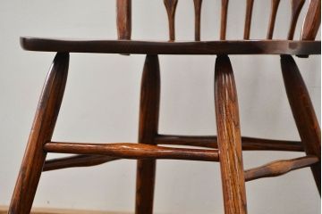アンティーク家具　イギリスアンティーク オーク材のスティックバックチェア(椅子、イス)