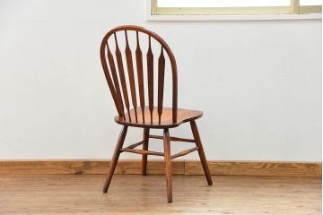 アンティーク家具　イギリスアンティーク オーク材のスティックバックチェア(椅子、イス)