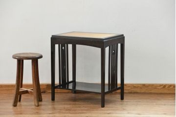 アンティーク家具　大正ロマン 象嵌入り!上品なサイドテーブル(机)