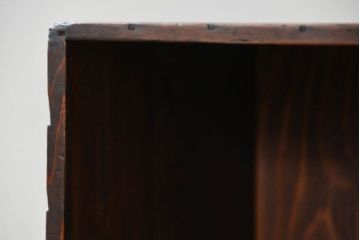 アンティーク家具　古民具・骨董 古い木の引き出し付き書棚(1)(本棚)