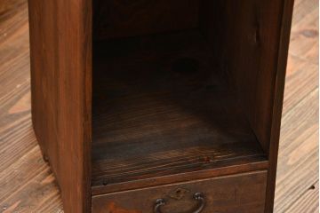 アンティーク家具　古民具・骨董 古い木の引き出し付き書棚(1)(本棚)