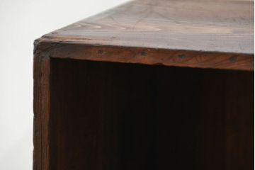 アンティーク家具　古民具・骨董 古い木の引き出し付き書棚(2)(本棚)