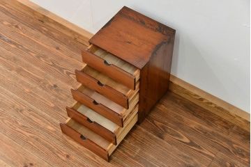レトロ家具　昭和レトロ シンプルな5段小引き出し