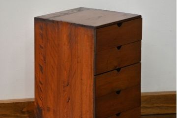 レトロ家具　昭和レトロ シンプルな5段小引き出し