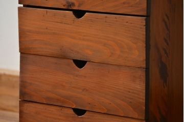 レトロ家具　昭和レトロ シンプルな5段小引き出し