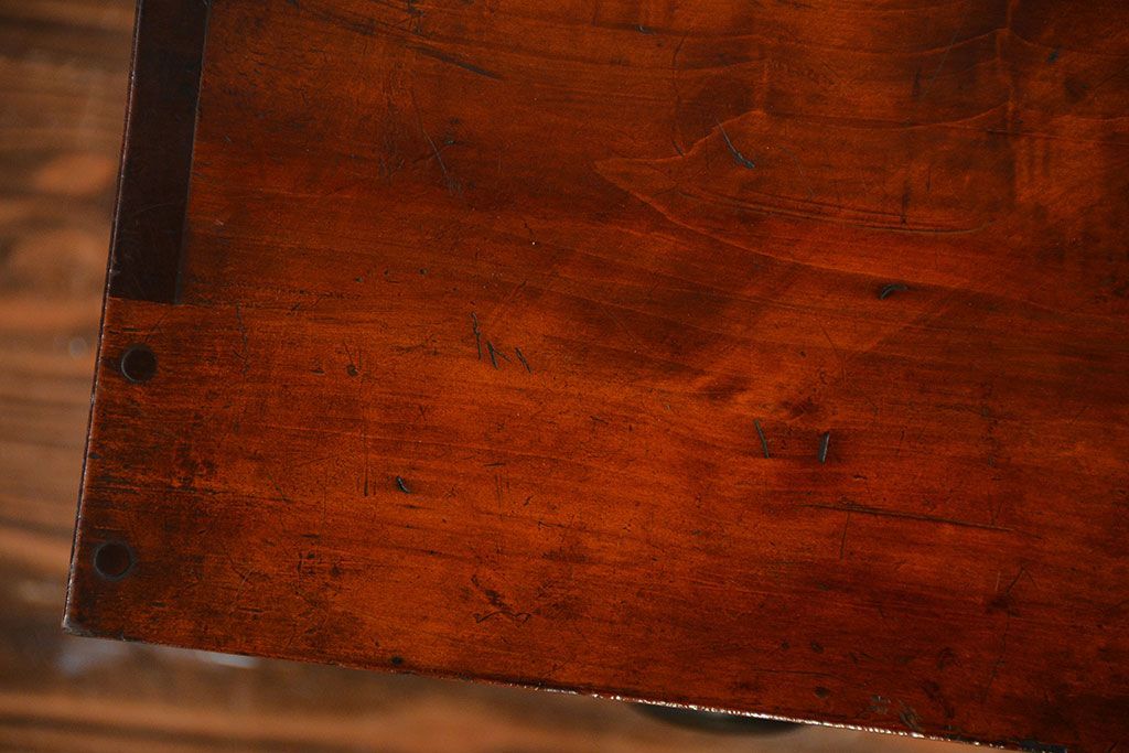 アンティーク家具　古民具・骨董 使い込まれた慳貪(けんどん)扉の収納棚(小引き出し)