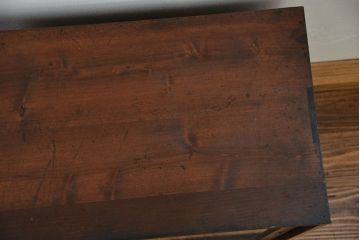 アンティーク家具　アンティーク 気泡ガラス入りの小さな収納棚