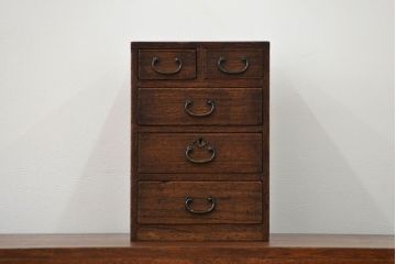 アンティーク家具　アンティーク 古い木の使い込まれた小引き出し