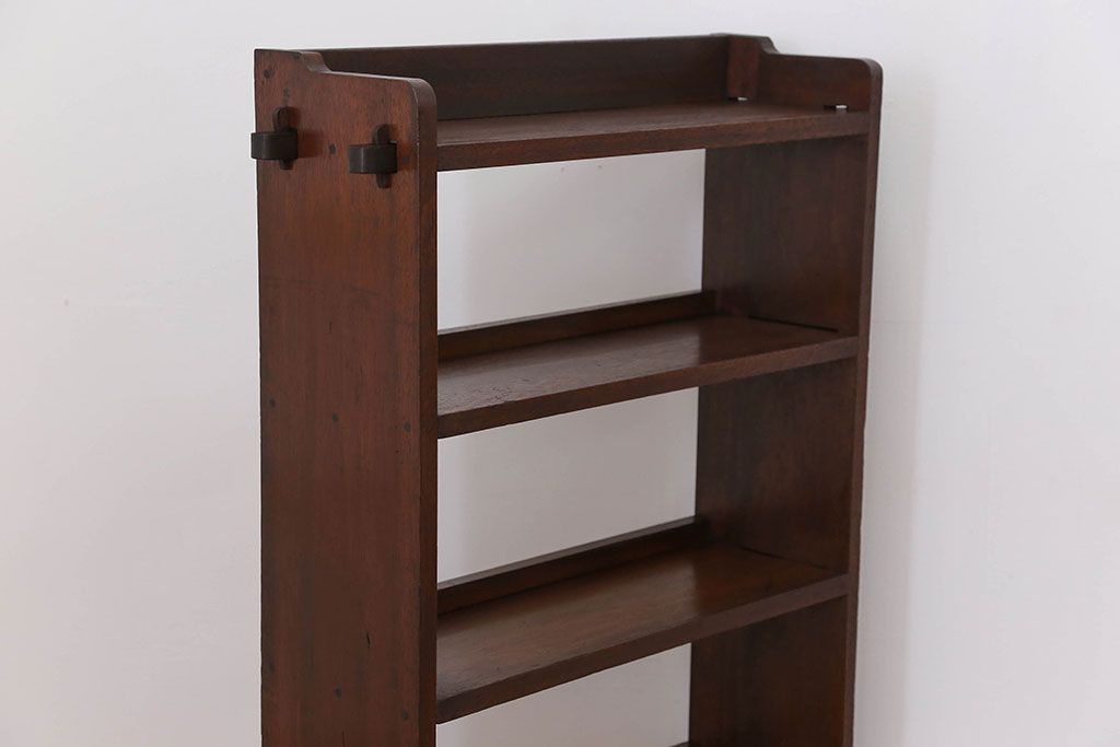 アンティーク家具　アンティーク 古い木の本棚(飾り棚)