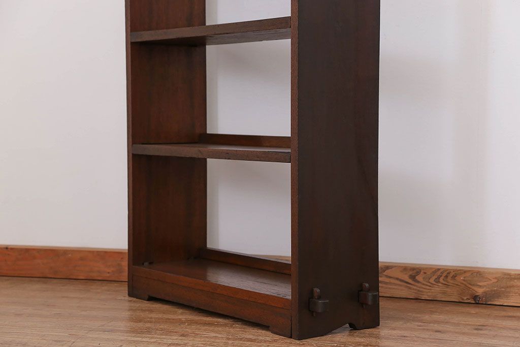 アンティーク家具　アンティーク 古い木の本棚(飾り棚)