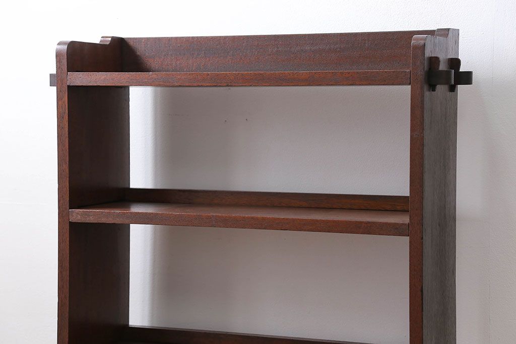 アンティーク家具　アンティーク 古い木の本棚(飾り棚)