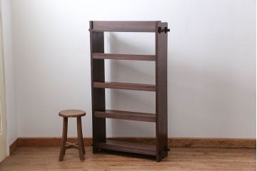 アンティーク家具　アンティーク 古い木の本棚(飾り棚)