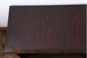 アンティーク家具　アンティーク　六尺 縦桟引き戸!時代箪笥ローボード(サイドボード、水屋箪笥、テレビ台、キャビネット、収納棚)