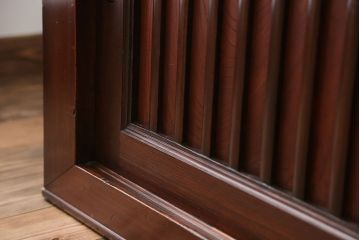 アンティーク家具　アンティーク　六尺 縦桟引き戸!時代箪笥ローボード(サイドボード、水屋箪笥、テレビ台、キャビネット、収納棚)