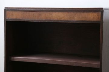 レトロ家具　昭和レトロ 古い木の引き出し付き本棚(飾り棚)
