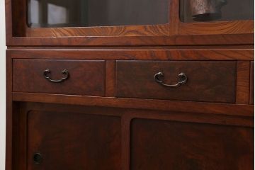 レトロ家具　アンティーク 前面欅材 レトロな茶箪笥(収納棚)